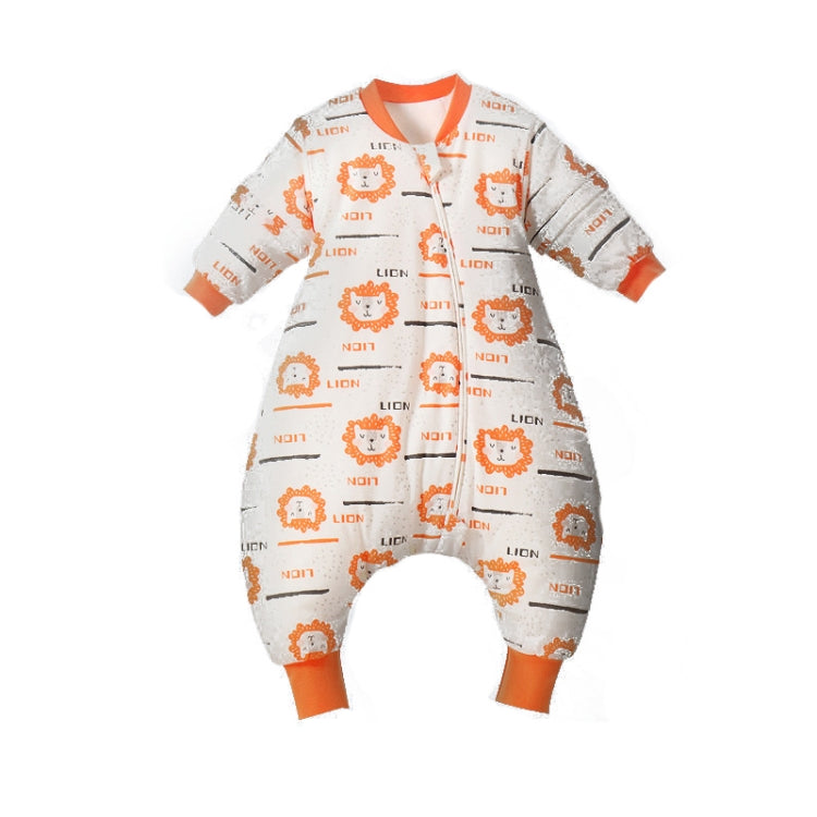 Baby Combed Cotton Cartoon Sleeping Bag With Detachable Sleeves Little Lion (Thin Quilted), Size: 100