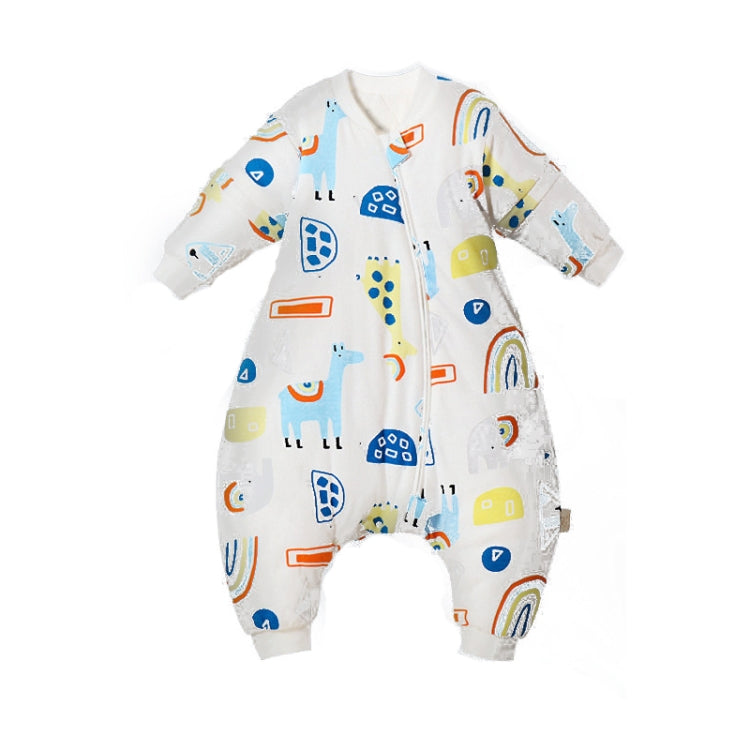 Baby Combed Cotton Cartoon Sleeping Bag With Detachable Sleeves Rainbow (Thin Quilted), Size: 80