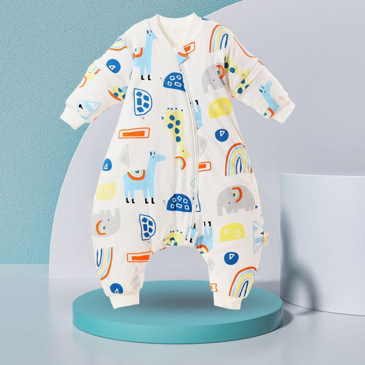 Baby Combed Cotton Cartoon Sleeping Bag With Detachable Sleeves Rainbow (Thin Quilted), Size: 80