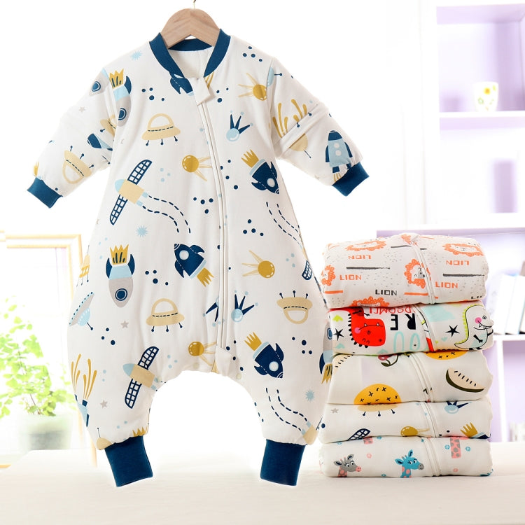 Baby Combed Cotton Cartoon Sleeping Bag With Detachable Sleeves Rainbow (Thin Quilted), Size: 80