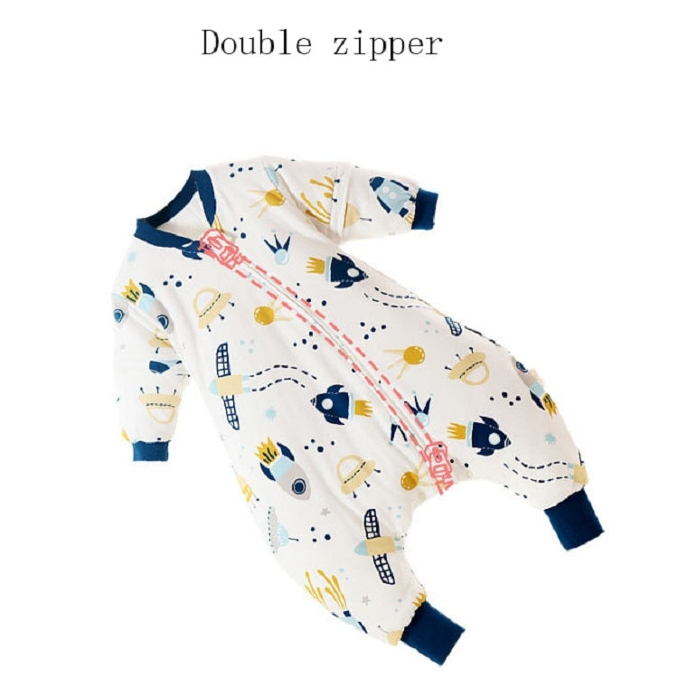 Baby Combed Cotton Cartoon Sleeping Bag With Detachable Sleeves Sweet Pineapple (Thickened), Size: 80