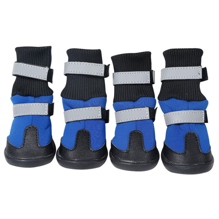 Pet Long-Tube Shoes Medium & Large Dogs Outdoor Wear-Resistant Snow Boots, Size: M