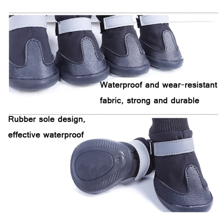 Pet Long-Tube Shoes Medium & Large Dogs Outdoor Wear-Resistant Snow Boots, Size: XL(Red)