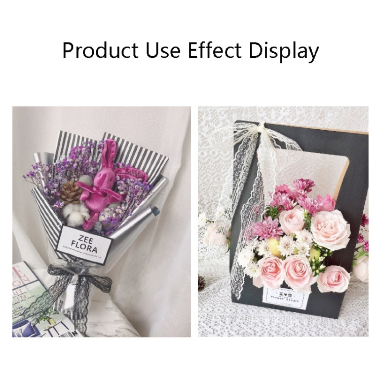 2 PCS Flower Hollow Lace Ribbon Flower Shop Bouquet Packaging Material