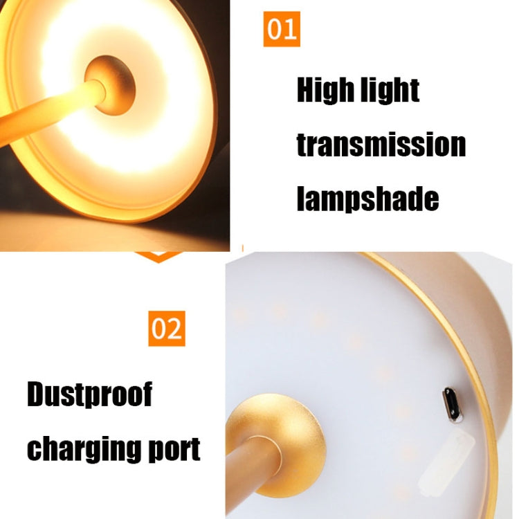 BC963B LED Student Eye Protection Table Lamp Bar Atmosphere Lamp Baby Feeding Bedside Lamp(White)