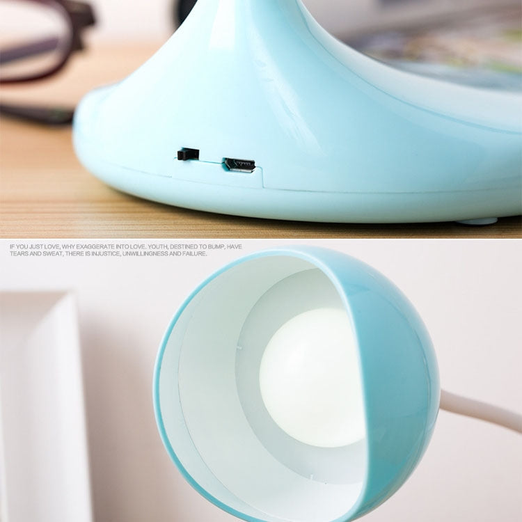 8012 USB Desk Lamp Student LED Study Lamp Bedroom Bedside Lamp(Blue)