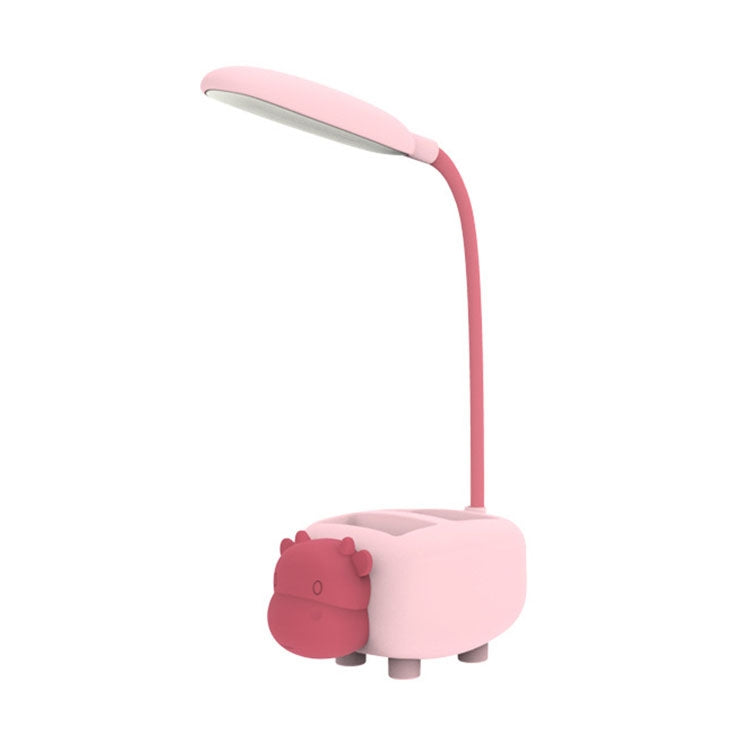 2 PCS Office Study Eye Protection Cute Pet Small Desk Lamp with Pen Holder
