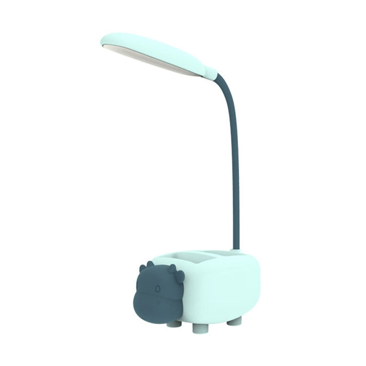 2 PCS Office Study Eye Protection Cute Pet Small Desk Lamp with Pen Holder