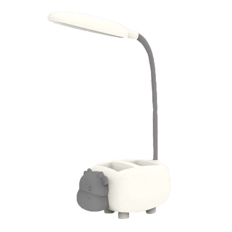 2 PCS Office Study Eye Protection Cute Pet Small Desk Lamp with Pen Holder
