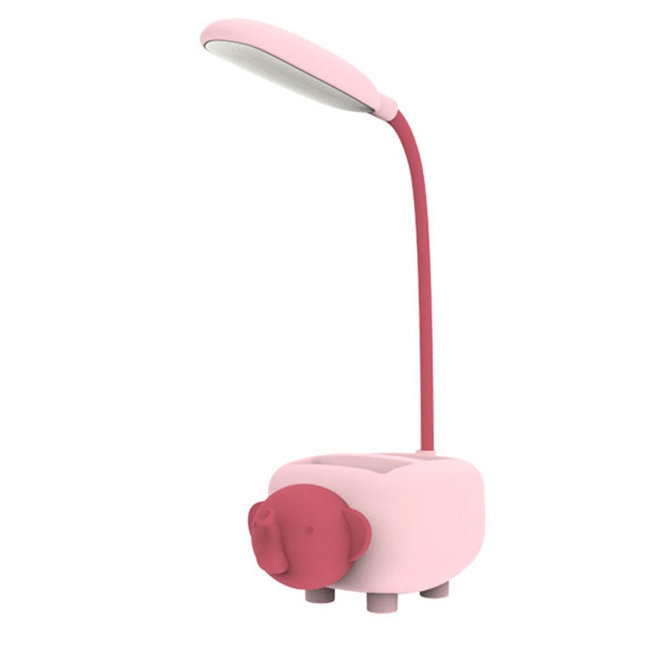 2 PCS Office Study Eye Protection Cute Pet Small Desk Lamp with Pen Holder