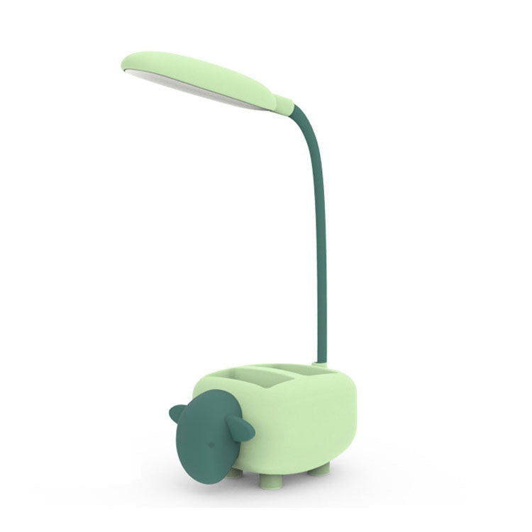 2 PCS Office Study Eye Protection Cute Pet Small Desk Lamp with Pen Holder