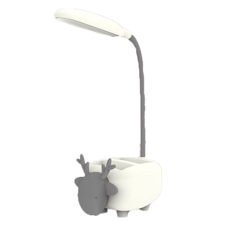 2 PCS Office Study Eye Protection Cute Pet Small Desk Lamp with Pen Holder