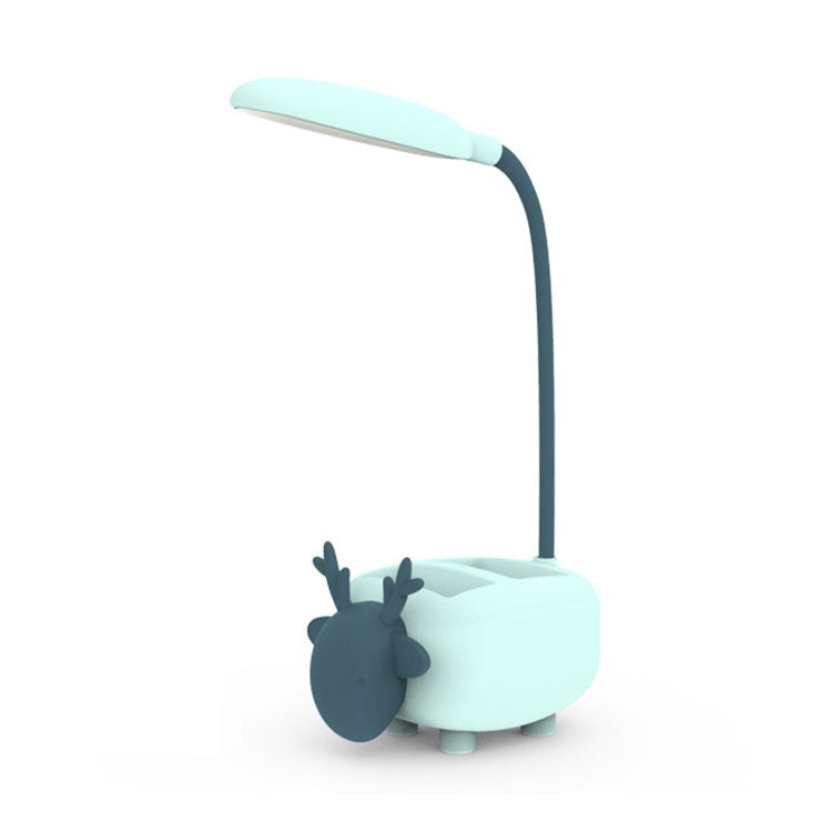 2 PCS Office Study Eye Protection Cute Pet Small Desk Lamp with Pen Holder