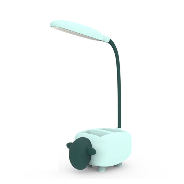 2 PCS Office Study Eye Protection Cute Pet Small Desk Lamp with Pen Holder