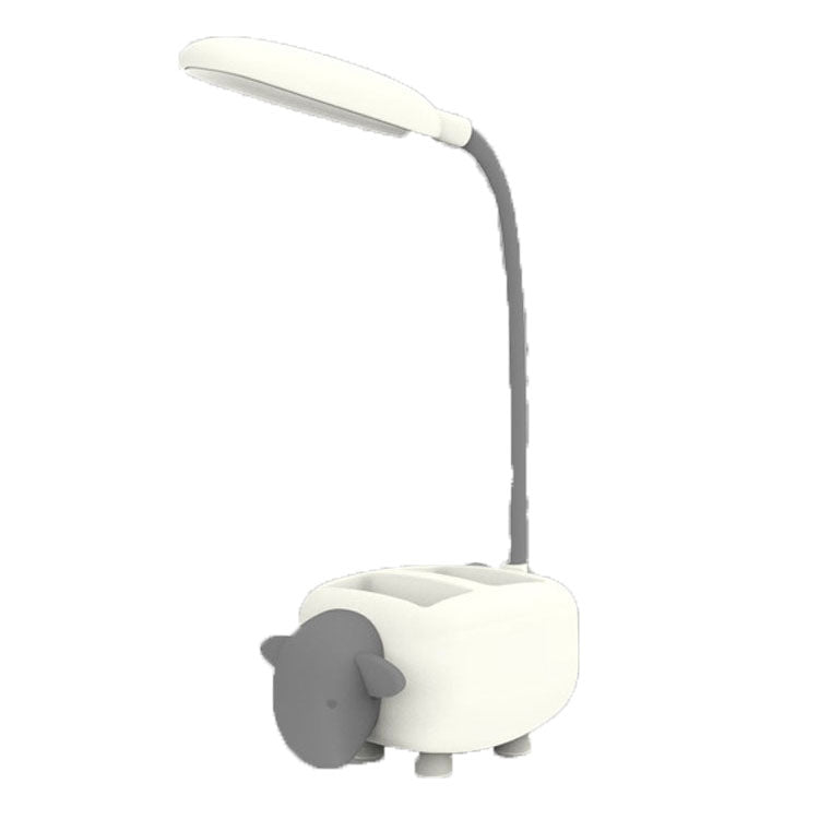 2 PCS Office Study Eye Protection Cute Pet Small Desk Lamp with Pen Holder