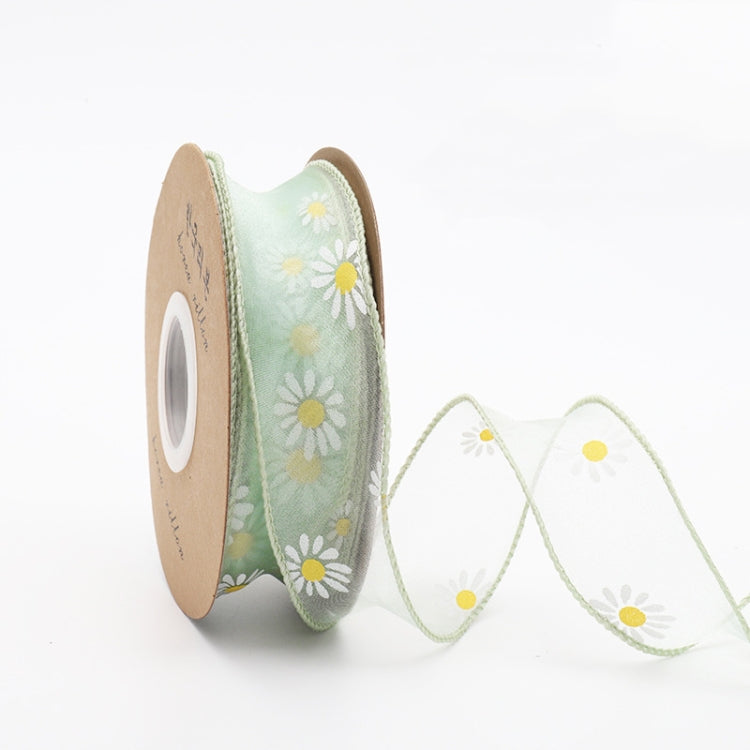 2 PCS Small Daisy Mermaid Ribbon Flower Bouquet Handwriting Snow Yarn Ribbon