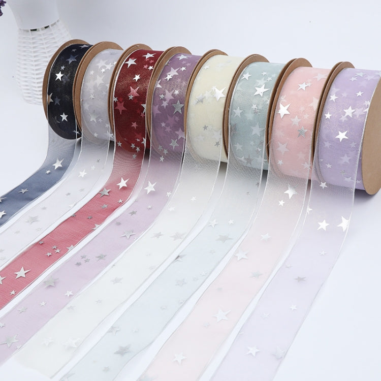 Star Ribbon Wedding Floral Packaging Ribbon, Specification: 2.5 cm
