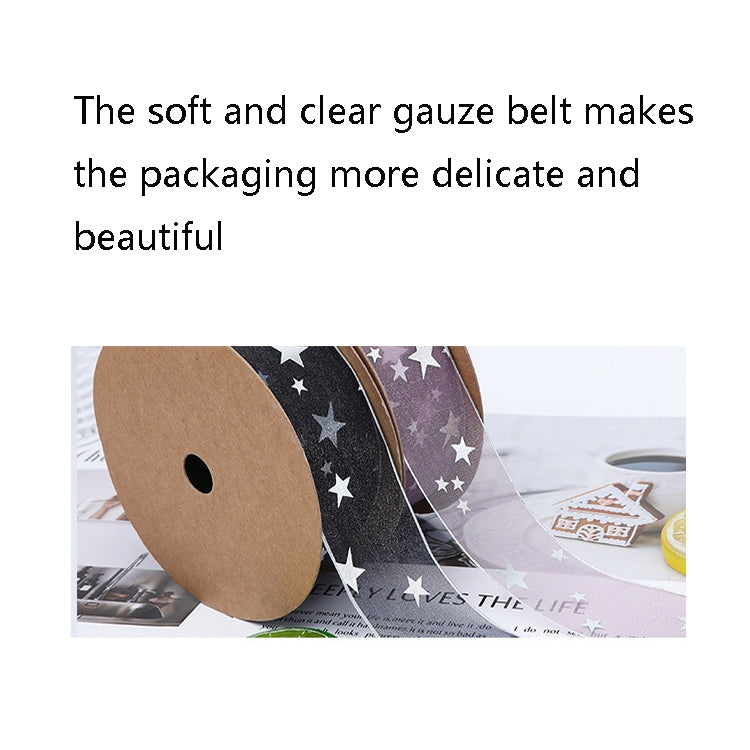 Star Ribbon Wedding Floral Packaging Ribbon, Specification: 2.5 cm