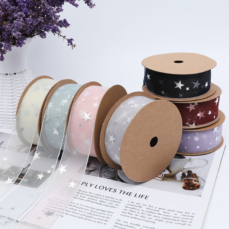 Star Ribbon Wedding Floral Packaging Ribbon, Specification: 2.5 cm
