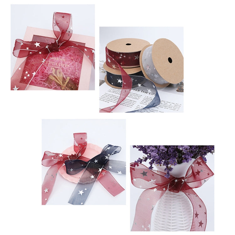 Star Ribbon Wedding Floral Packaging Ribbon, Specification: 2.5 cm