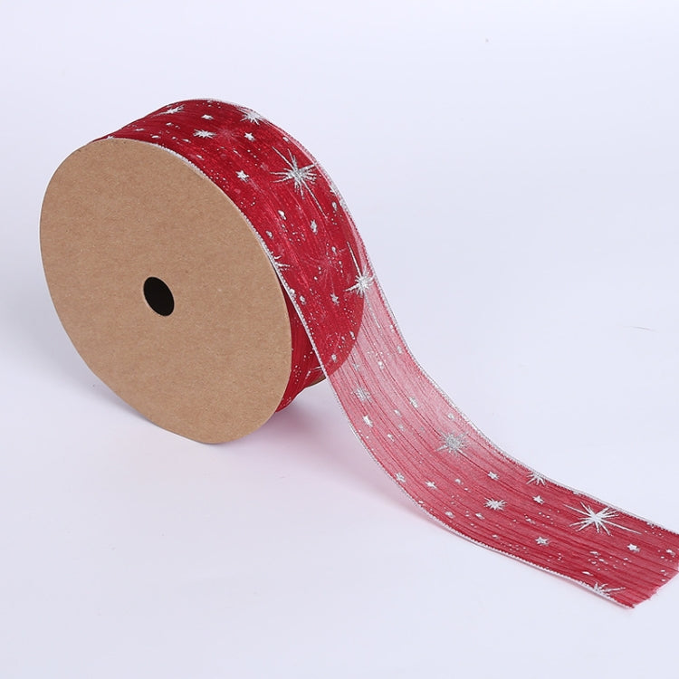 Starry Sky Yarn Ribbon Gift Box Packaging Bow Tie Ribbon, Specification: 2.5CM