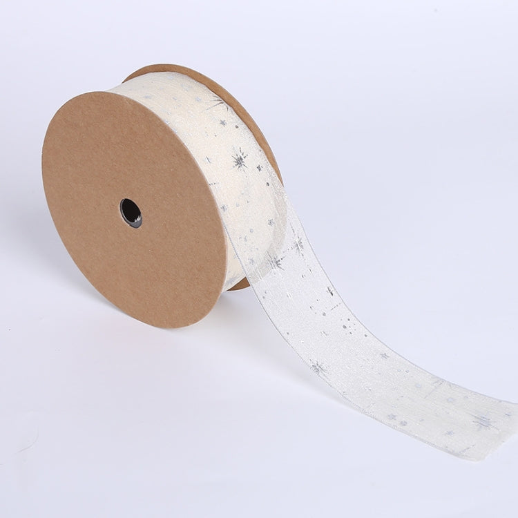 Starry Sky Yarn Ribbon Gift Box Packaging Bow Tie Ribbon, Specification: 2.5CM