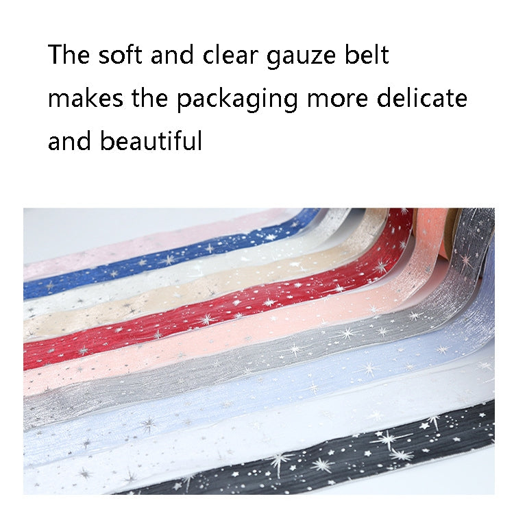 Starry Sky Yarn Ribbon Gift Box Packaging Bow Tie Ribbon, Specification: 2.5CM