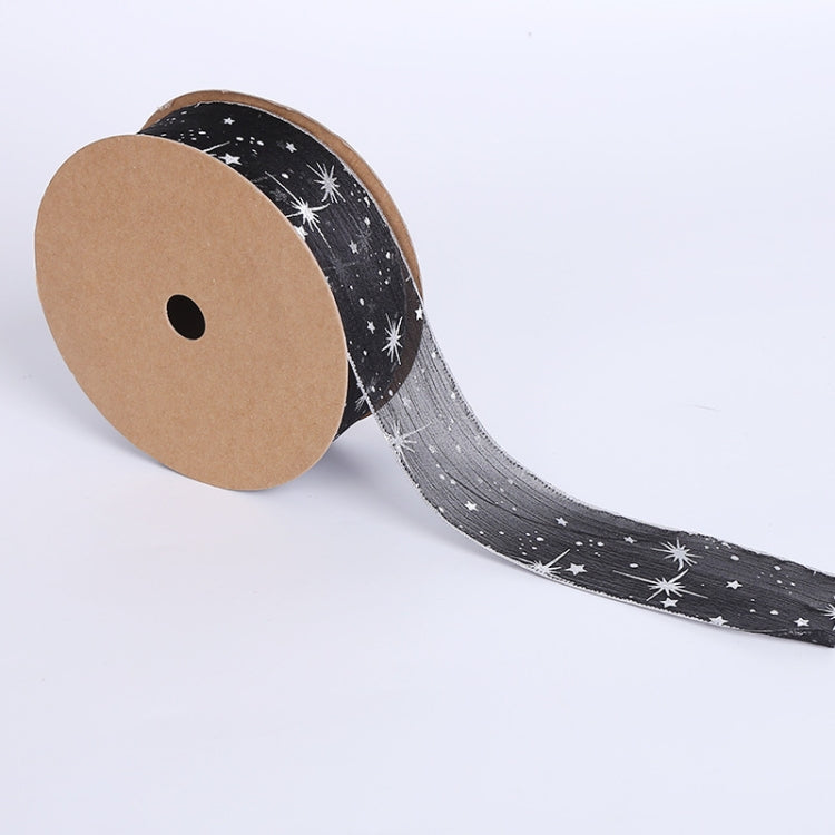 Starry Sky Yarn Ribbon Gift Box Packaging Bow Tie Ribbon, Specification: 4CM