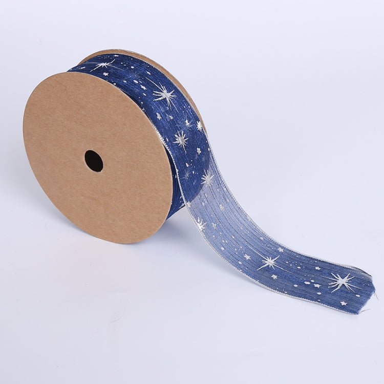 Starry Sky Yarn Ribbon Gift Box Packaging Bow Tie Ribbon, Specification: 4CM