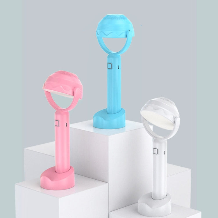 ZHD-Mini Q9 LED Small Desk Lamp Student Dormitory Reading Eye Protection USB Beauty Supplement Light Outdoor Handheld Lamp with Phone Holder(Pink)