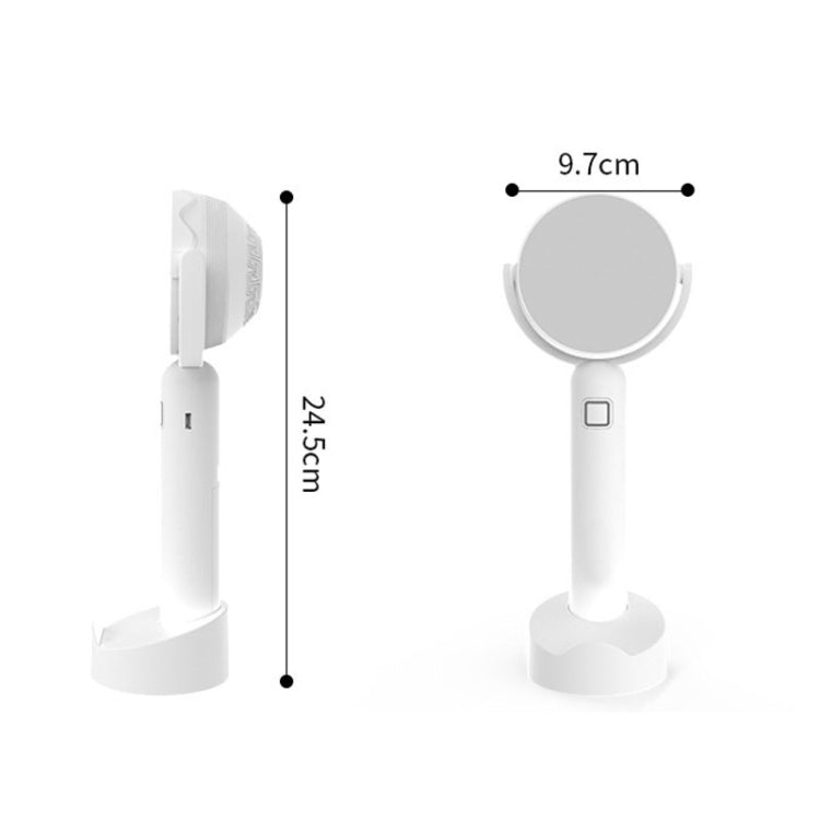 ZHD-Mini Q9 LED Small Desk Lamp Student Dormitory Reading Eye Protection USB Beauty Supplement Light Outdoor Handheld Lamp with Phone Holder(Pink)