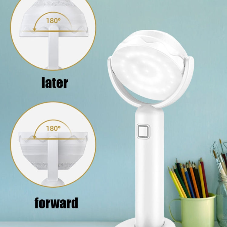 ZHD-Mini Q9 LED Small Desk Lamp Student Dormitory Reading Eye Protection USB Beauty Supplement Light Outdoor Handheld Lamp with Phone Holder(Pink)