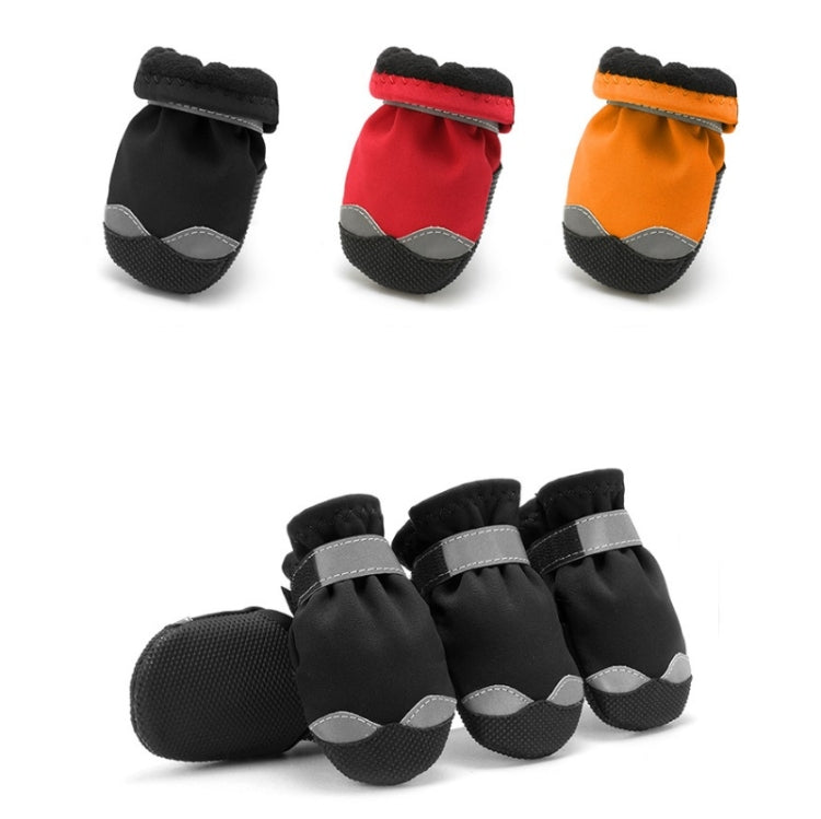 Pet Waterproof Non-Slip Wear-Resistant Snow Boots Four Seasons Dog Shoes, Size: 2