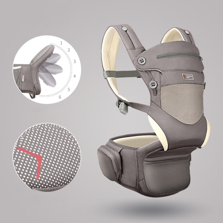 Kangaroo Baby Double Shoulder Baby Carrier Front Holding Type Foldable Lightweight Waist Stool