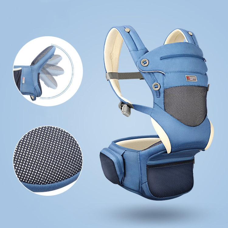 Kangaroo Baby Double Shoulder Baby Carrier Front Holding Type Foldable Lightweight Waist Stool