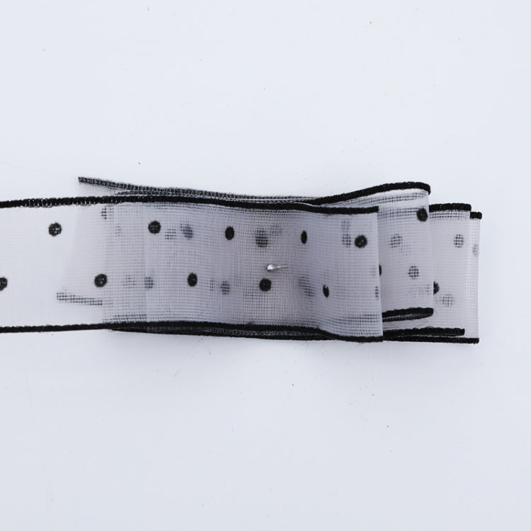 Transparent Snow Dots Yarn Ribbon Gift Box Packaging Material, Specification: 2.5cm