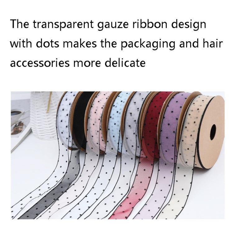 Transparent Snow Dots Yarn Ribbon Gift Box Packaging Material, Specification: 4cm