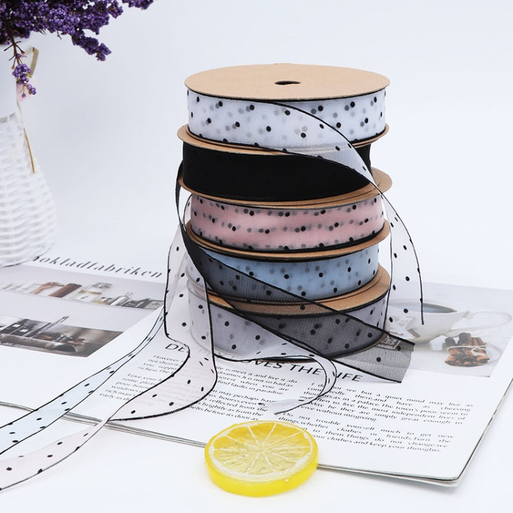 Transparent Snow Dots Yarn Ribbon Gift Box Packaging Material, Specification: 4cm