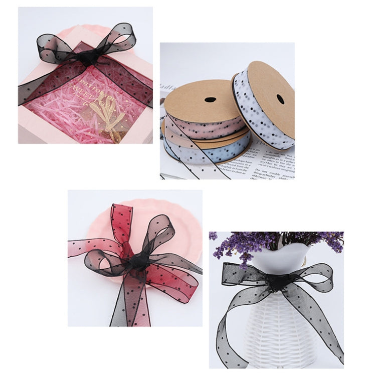 Transparent Snow Dots Yarn Ribbon Gift Box Packaging Material, Specification: 4cm