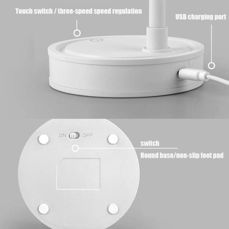 YASE YS2219 Mini Portable USB Desktop Fan With Light