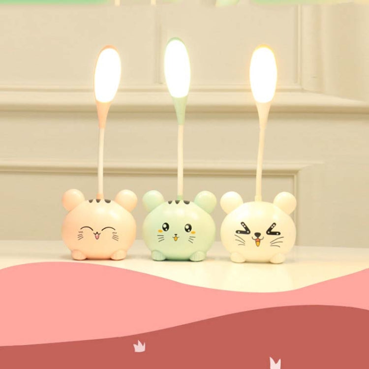 1835A-2 Cat Bedroom Study LED Small Table Lamp Adjustable Eye Protection Night Light(White)