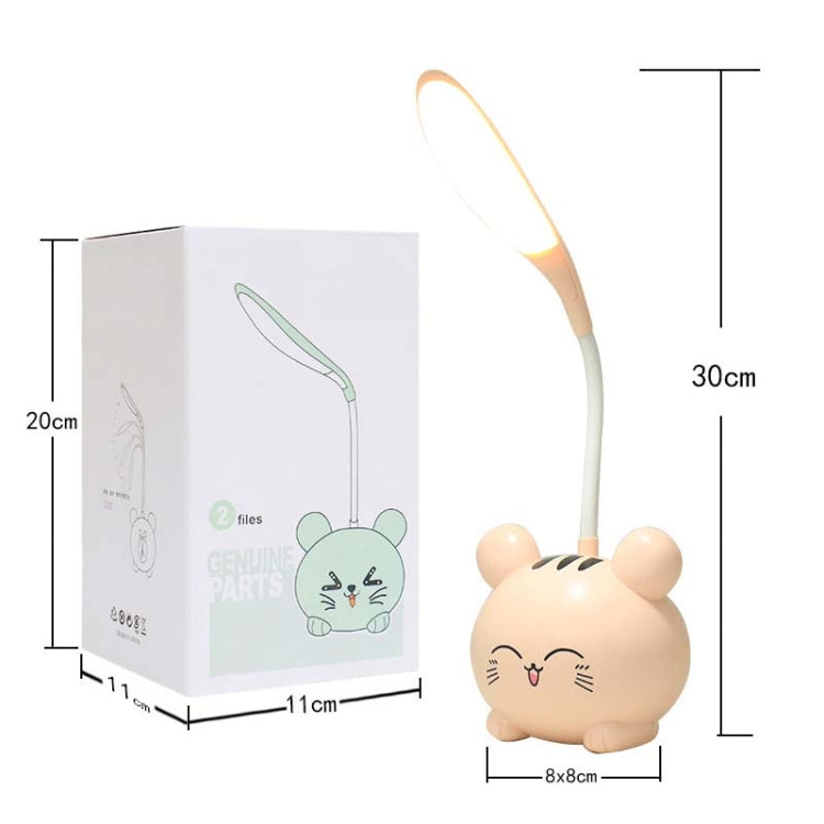 1835A-2 Cat Bedroom Study LED Small Table Lamp Adjustable Eye Protection Night Light(White)