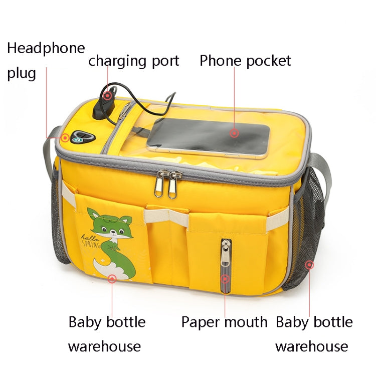 Large-Capacity Multifunctional Baby Carriage Bag USB Universal Baby Carriage Hanging Bag