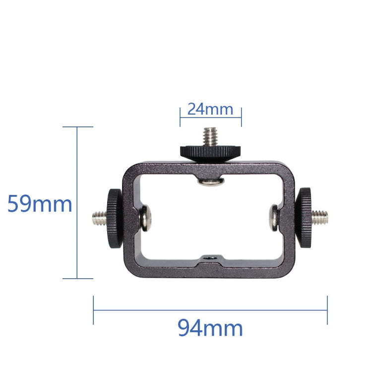 2 PCS Multi-Device Tripod Mount Adapter Live Broadcast Bracket 3 x 1/4 inch Threads Screw Clip