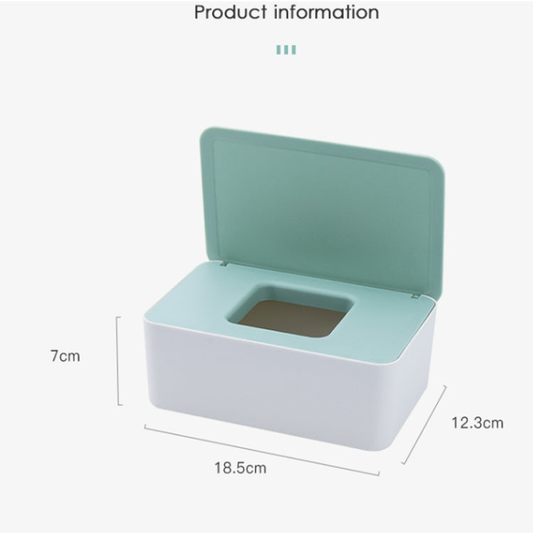 2 PCS Household Disposable Mask Storage Box Dustproof Sealed Wet Tissue Box, Colour:  Regular Type (Pure White Box)