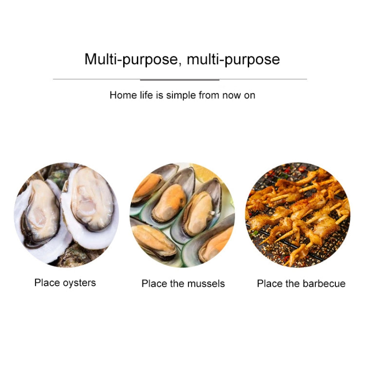 2 PCS Stainless Steel Oyster Plate Western Restaurant Kitchen Tableware Round Seafood Oyster Plate