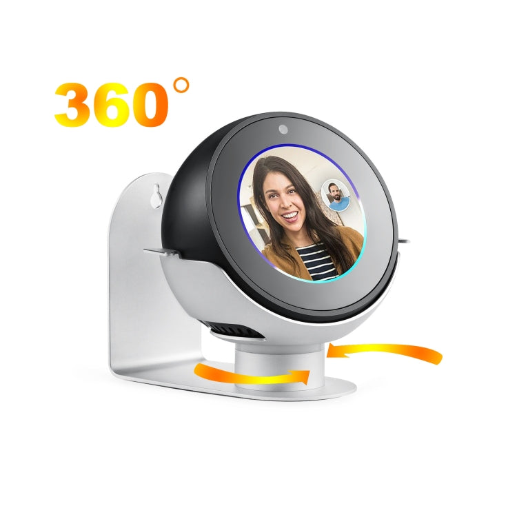 360-Degree Rotating Aluminum Alloy Wall-Mounted Bracket Is Suitable For Echo Spot, Colour: Silver