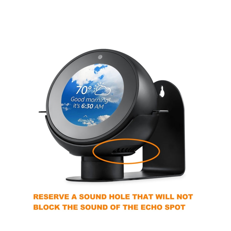 360-Degree Rotating Aluminum Alloy Wall-Mounted Bracket Is Suitable For Echo Spot, Colour: Silver