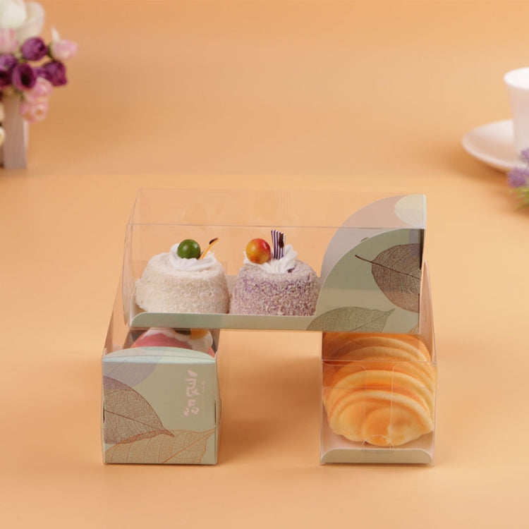 50 Pieces Cake Roll Transparent Rectangular Box Cake Baking Packaging Box