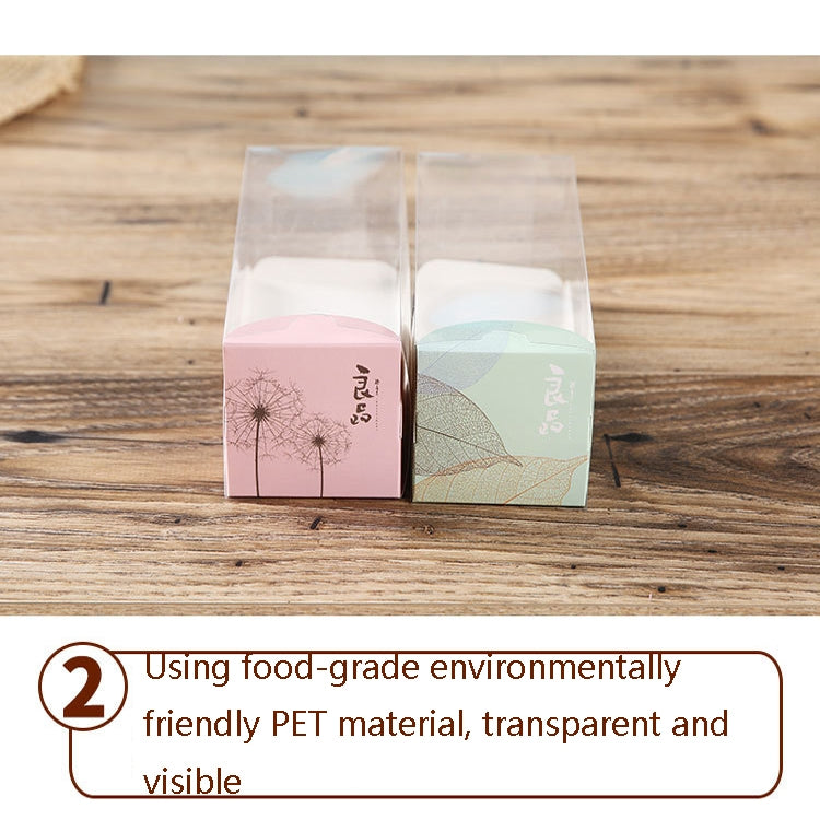 50 Pieces Cake Roll Transparent Rectangular Box Cake Baking Packaging Box